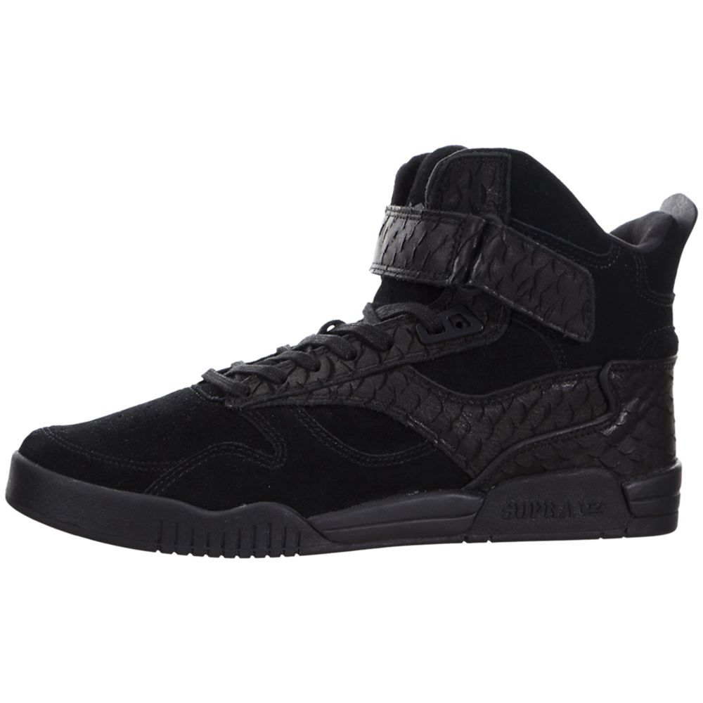 Baskets Montantes Supra Bleeker Noir Black/Translucent Black Homme | CDE-25064355